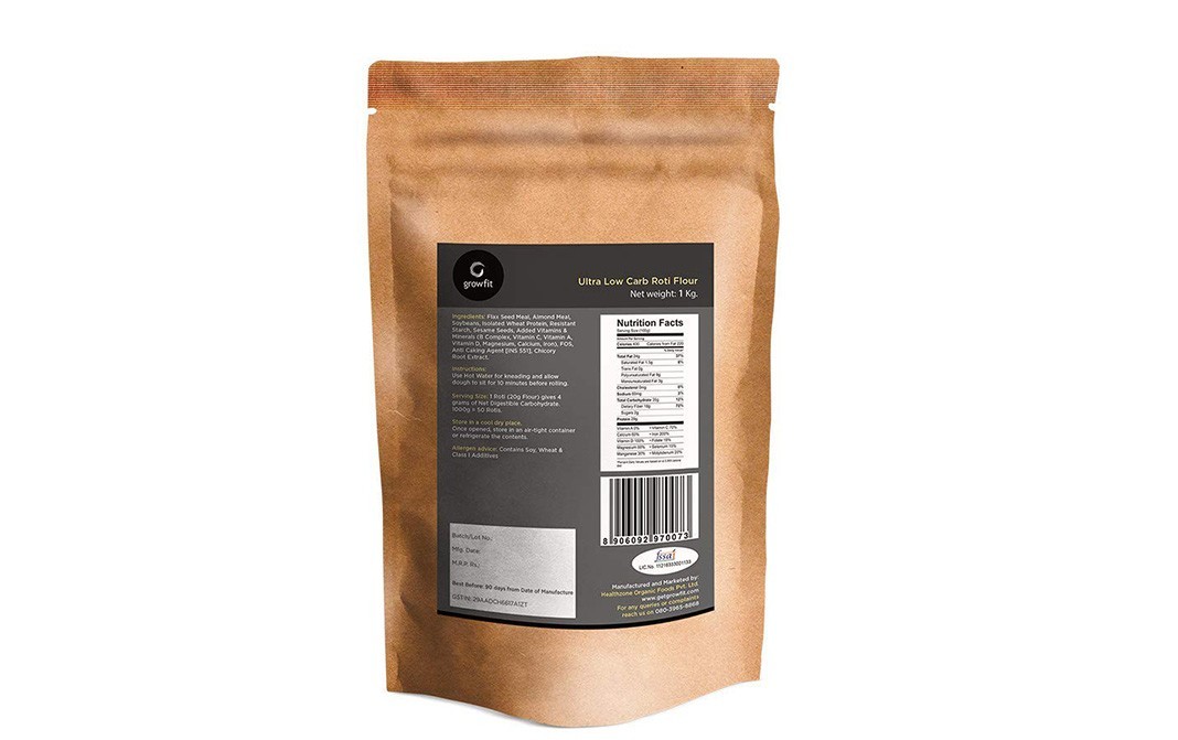Grow Fit Ultra Low Carb Roti Flour    Pack  1 kilogram